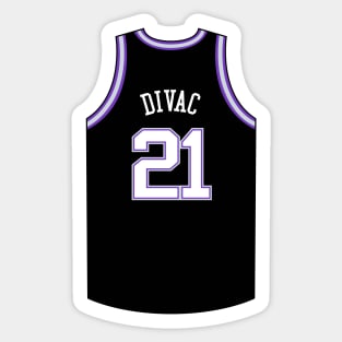 Vlade Divac Sacramento Jersey Qiangy Sticker